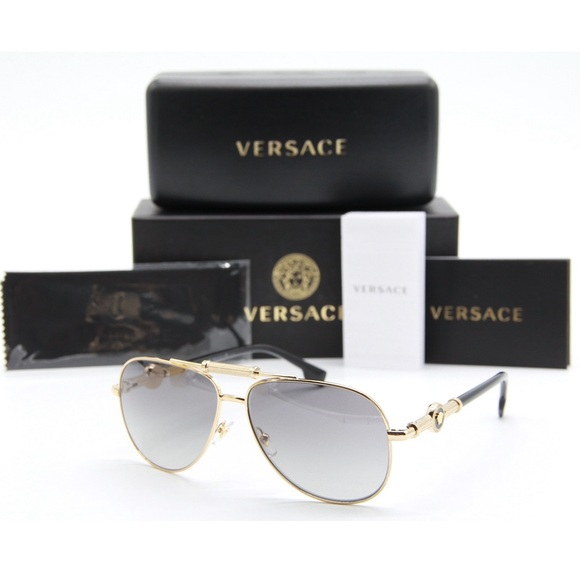Versace Other - NEW VERSACE VE2236 1002/11 AVIATOR UNISEX SUNGLASSES VERSACE MOD 2236